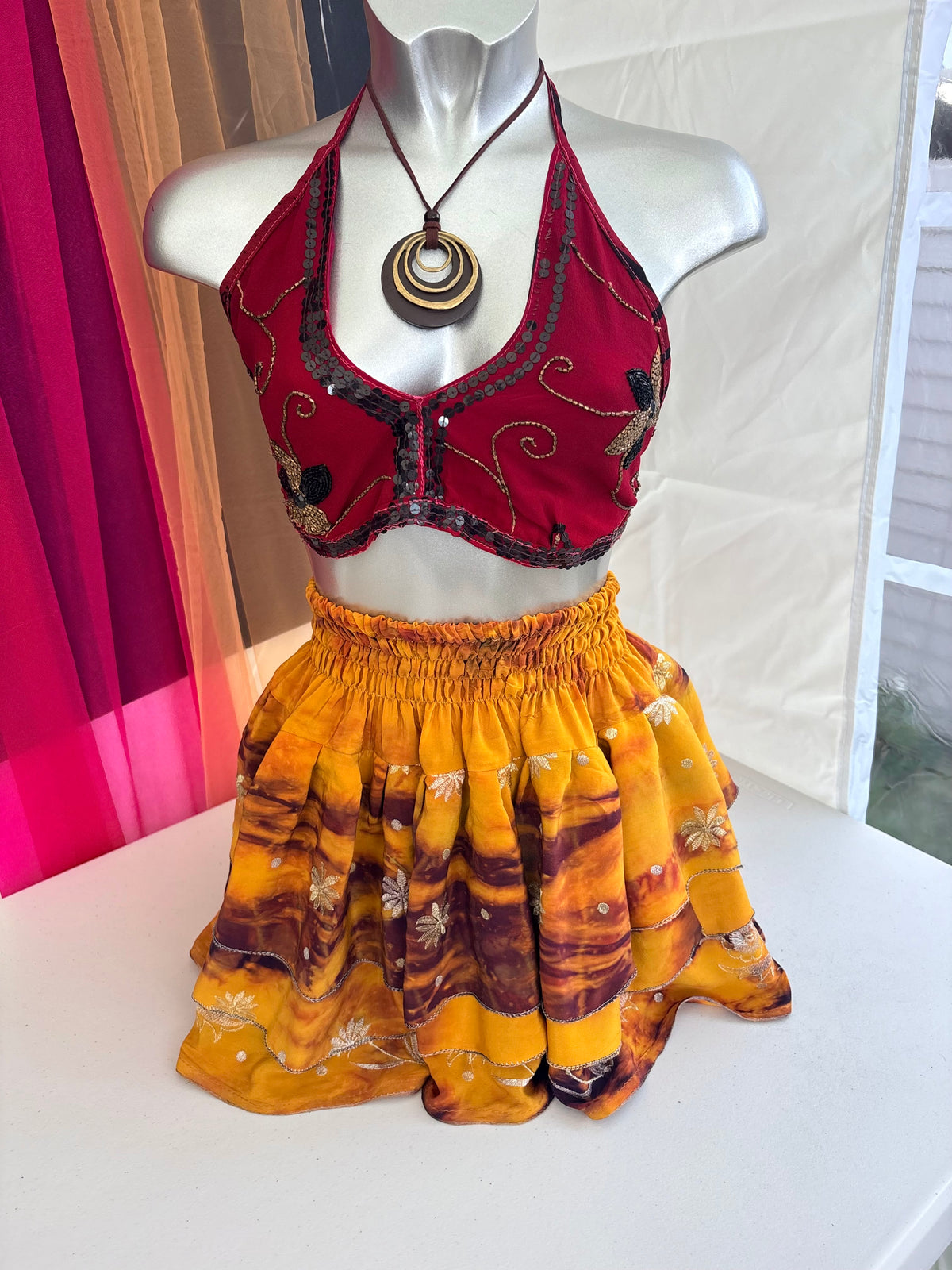 Embellished Vintage Sari Top