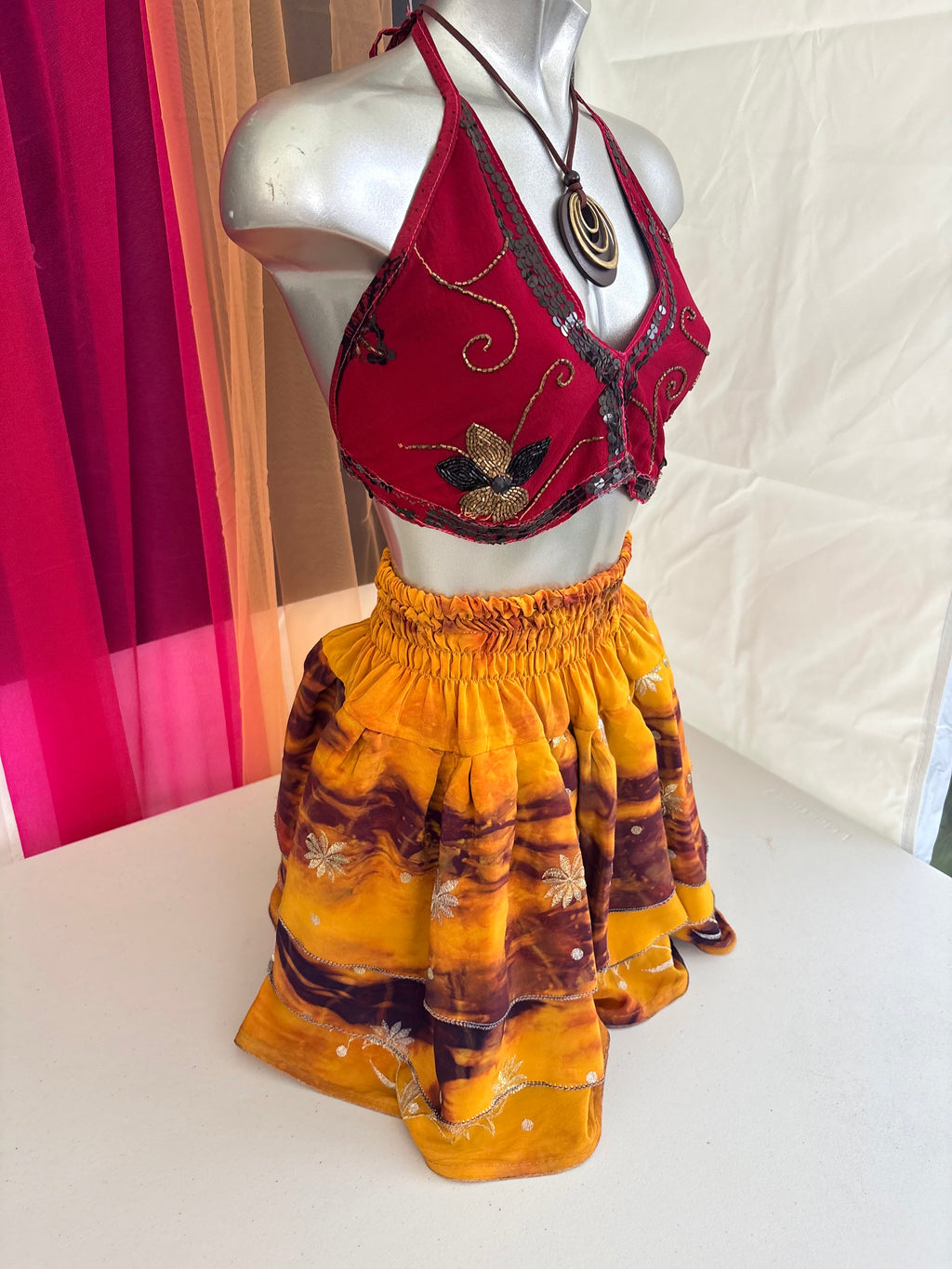 Embellished Vintage Sari Top