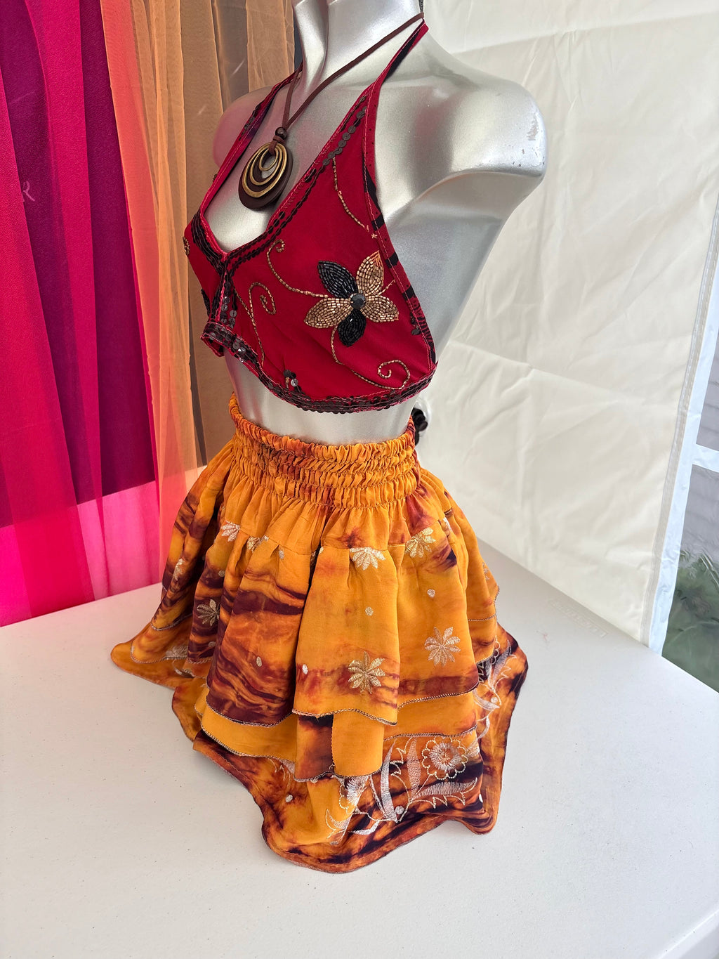 Embellished Vintage Sari Top