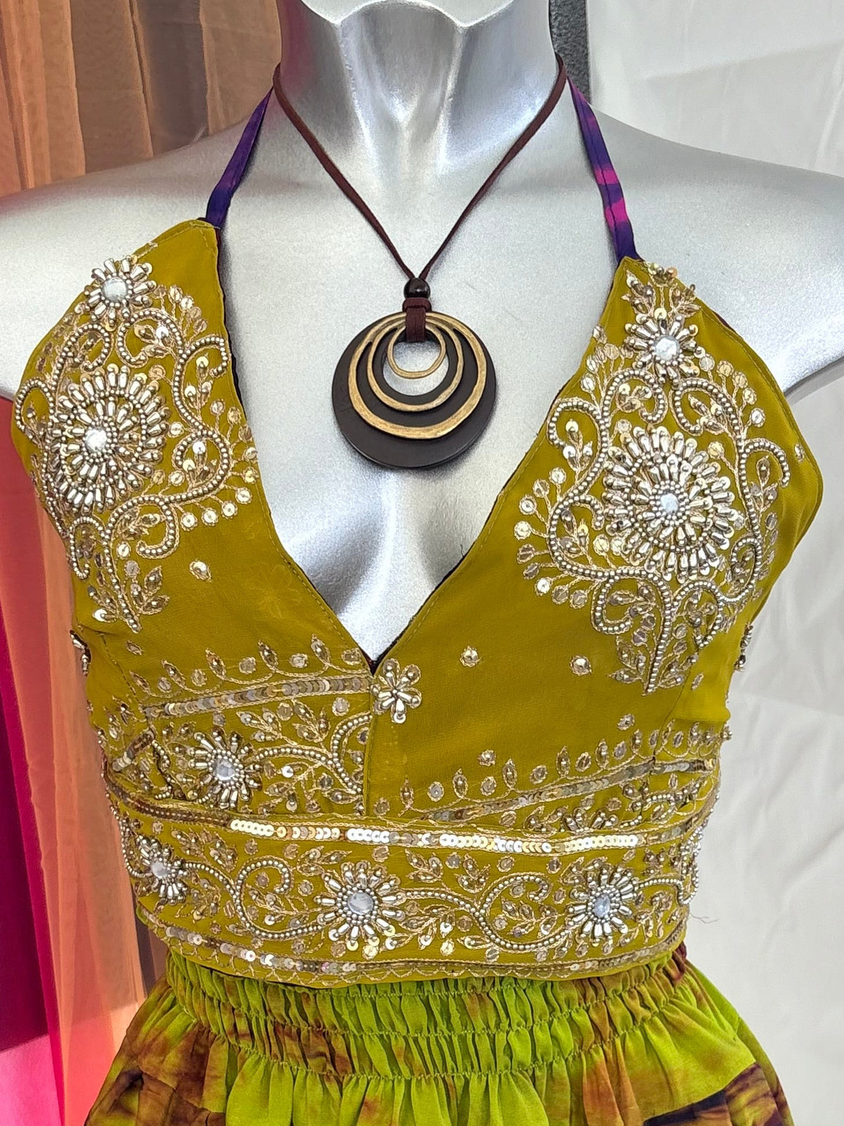Embellished Vintage Sari Top