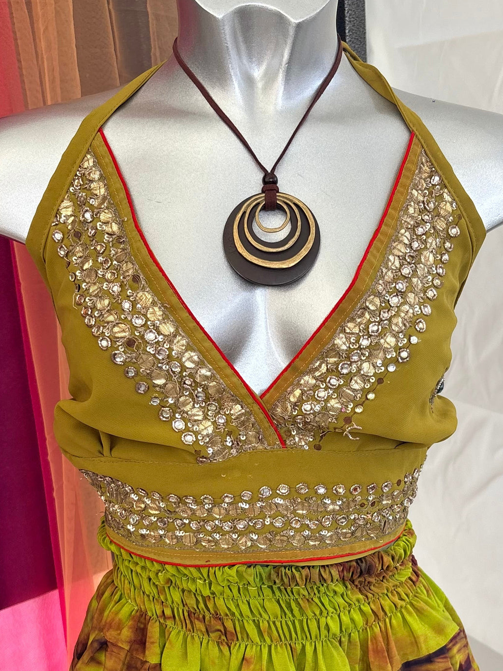 Embellished Vintage Sari Top